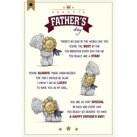 Father's Day Poem Me To You Bear Father Day Card £2.49